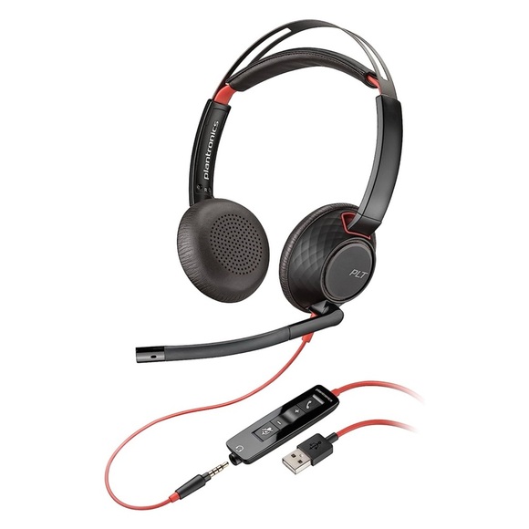 📞🧏🏼‍♀️POLY Headphones Call/Music/Micro Quickstart Blackwire 5200 NEW🧏🏽📞 - Picture 1 of 14